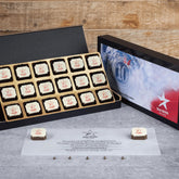 Premium corporate gifts with printed chocolates by ChocoCraft